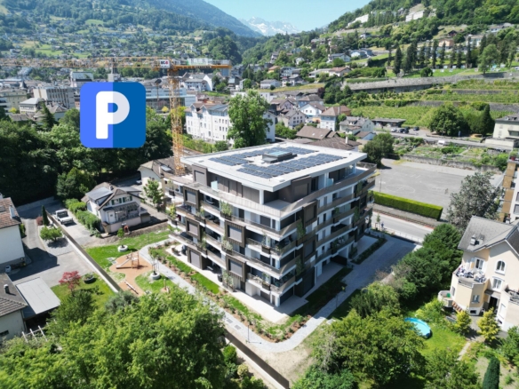 Vente place de parc garage souterrain PPE Les Jardins de Mabillon Monthey
