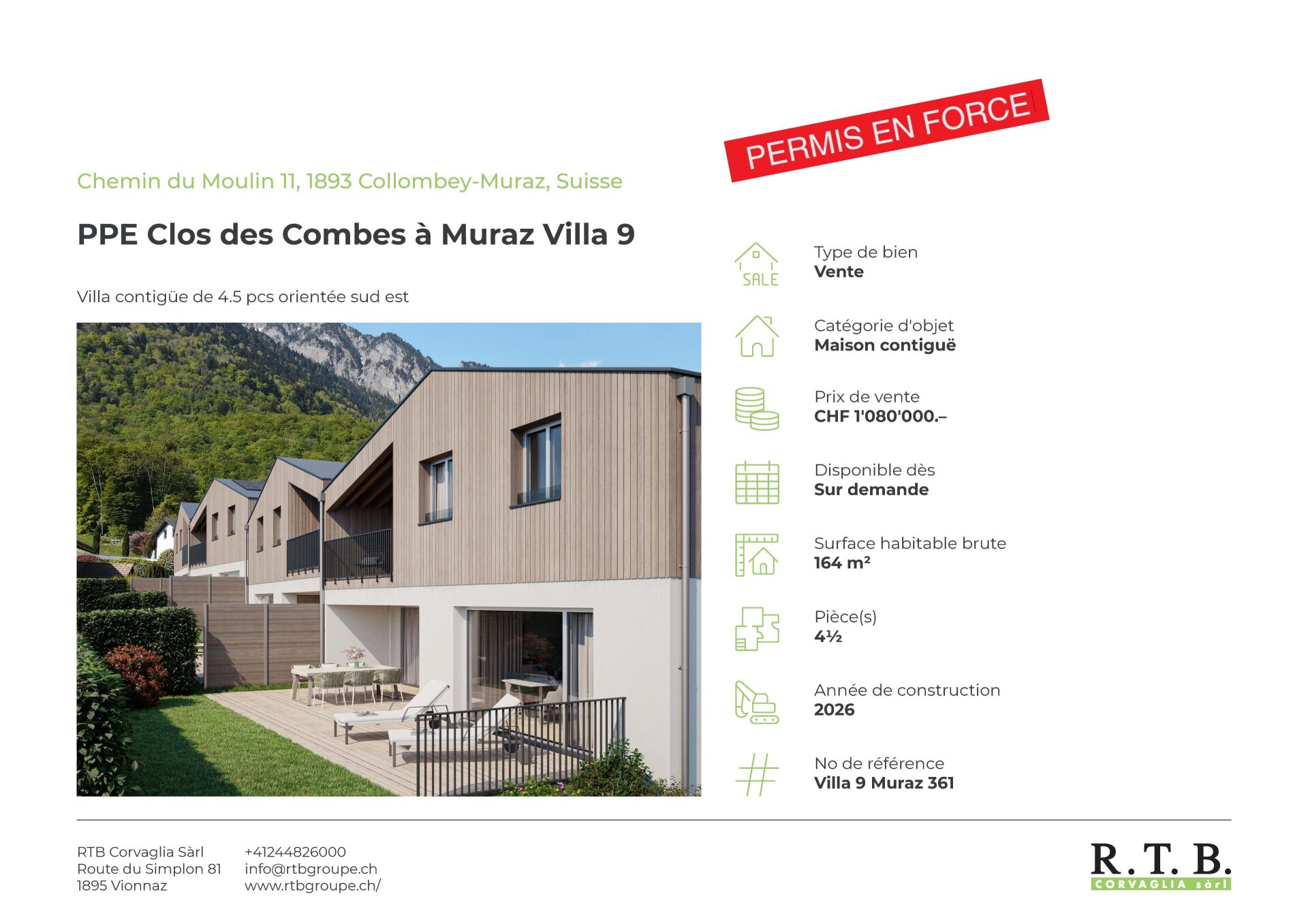 PPE Clos des Combes à Muraz Villa 9